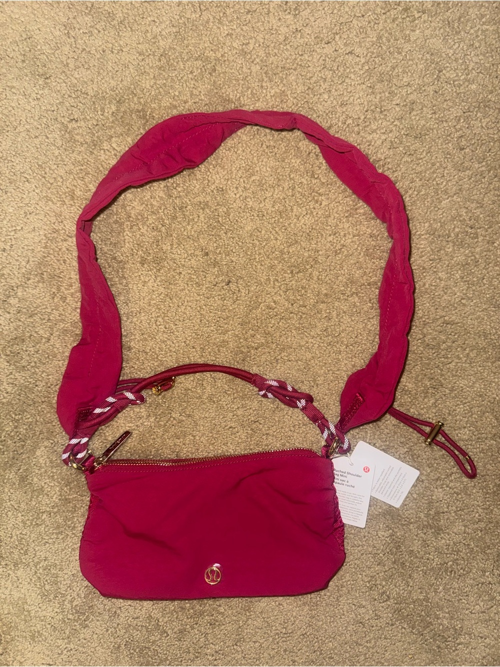 lululemon athletica Hot Pink Mini Crossbody with Braided Strap